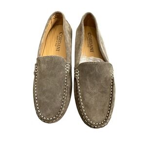 Cordani Parma‎ Driver Loafer  Size 7 Suede Embroidered Preppy Quiet Luxury